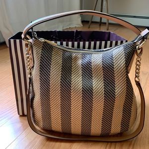 henri bendel  hobo stripe with matching wallet